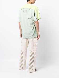 Maison Mihara Yasuhiro distressed panelled cotton T-shirt - Groen
