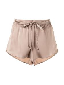 Michelle Mason Zijden hemd en shorts - Beige