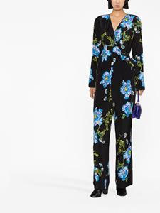 DVF Diane von Furstenberg Jumpsuit met bloemenprint - Zwart
