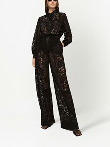 Dolce & Gabbana Jumpsuit met afwerking van kant - Zwart