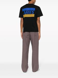 Aries logo-print cotton T-shirt - Zwart