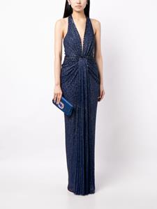 Jenny Packham Zooey rhinestone-embellished gown - Blauw
