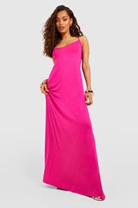 Boohoo Trapeze Maxi Jurk Met Bandjes, Hot Pink