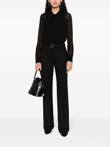 P.A.R.O.S.H. Semi-doorzichtige blouse - Zwart