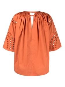 AERON Broderie anglaise blouse - Oranje