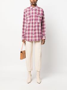 MARANT ÉTOILE Lony checked cotton-blend shirt - Roze