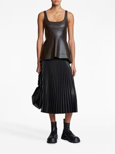 Proenza Schouler White Label Top met peplum afwerking - Zwart