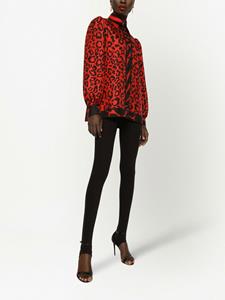Dolce & Gabbana Blouse met luipaardprint - Rood
