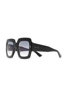 Gucci Eyewear Zonnebril met oversized montuur - Zwart