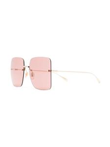 Gucci Eyewear Zonnebril met oversized montuur - Goud