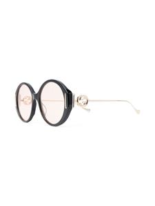 Gucci Eyewear Zonnebril met rond montuur - Zwart