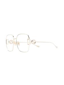 Gucci Eyewear Zonnebril met logo plakkaat - Goud