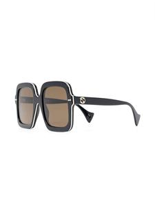 Gucci Eyewear Zonnebril met vierkant montuur - Zwart