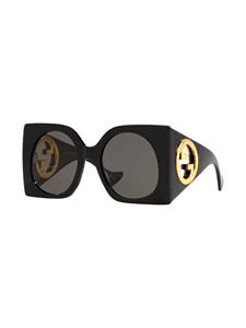 Gucci Eyewear Zonnebril met oversized vierkant montuur - Zwart