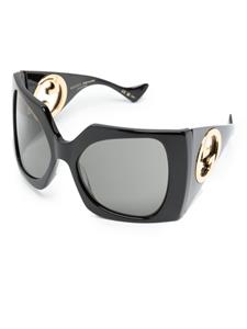 Gucci Eyewear Interlocking G zonnebril met vierkant montuur - Zwart