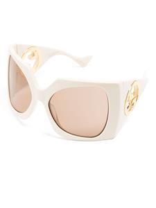 Gucci Eyewear Interlocking G zonnebril met vierkant montuur - Beige