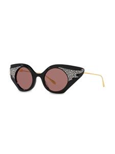 Gucci Eyewear Zonnebril met cat-eye montuur - Zwart