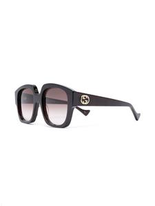 Gucci Eyewear Zonnebril met oversized montuur - Zwart