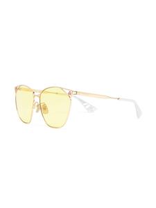 Gucci Eyewear Zonnebril met rond montuur - Goud