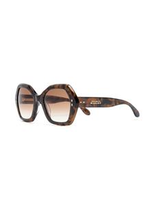 Isabel Marant Eyewear Zonnebril met montuur van schildpadschild design - Bruin