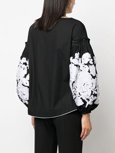 Yuliya Magdych blouse met pofmouwen - Zwart