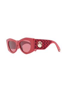 Lanvin Curb zonnebril met logo applicatie - Rood