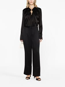 Lanvin Gedrapeerde blouse - Zwart