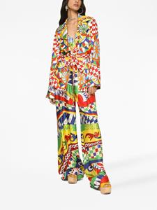 Dolce & Gabbana Shorts met gestrikte taille - Geel