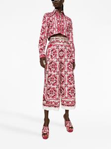 Dolce & Gabbana Blouse met Majolica-print - Rood