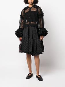 Noir Kei Ninomiya Blouse met ruches - Zwart