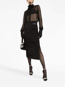 Dolce & Gabbana Semi-doorzichtige blouse - Zwart