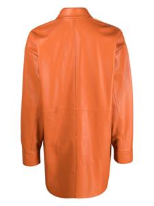 AERON Leren blouse - Oranje