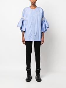 Junya Watanabe Blouse verfraaid met parels - Blauw