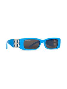 Balenciaga Eyewear Zonnebril met rechthoekig montuur - Blauw