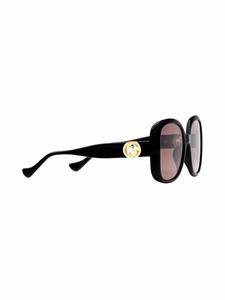 Gucci Eyewear Zonnebril met oversized montuur - Zwart