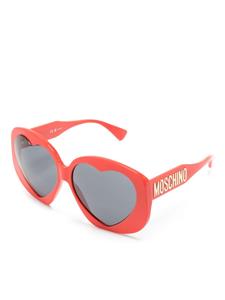 Moschino Eyewear Zonnebril met hartvormig montuur - Rood