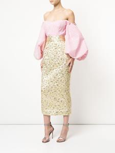 Bambah gestreepte oversized blouse - Roze