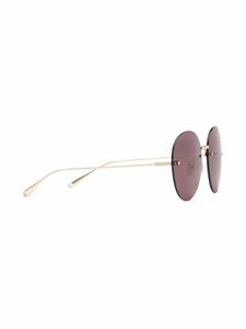 Gucci Eyewear Zonnebril met rond randloos montuur - Bruin