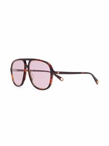 Gucci Eyewear Zonnebril met piloten montuur - Bruin