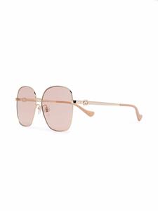 Gucci Eyewear Zonnebril met oversized montuur - Goud