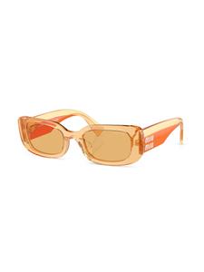 Miu Miu Eyewear Zonnebril met doorzichtig montuur - Oranje