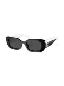 Miu Miu Eyewear Zonnebril met rechthoekig montuur - Zwart
