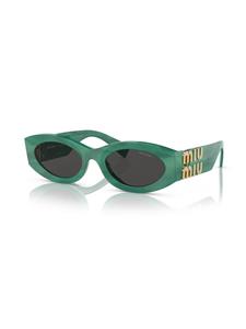 Miu Miu Eyewear Zonnebril met ovaal montuur - Groen