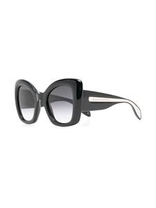 Alexander McQueen Eyewear Zonnebril met cat-eye montuur - Zwart
