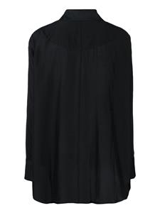 GOODIOUS Semi-doorzichtige blouse - Zwart
