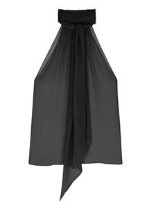 Saint Laurent Doorzichtige blouse - Zwart