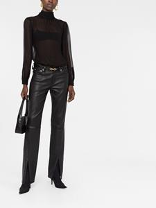 Saint Laurent Semi-doorzichtige blouse - Zwart