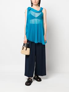 Alberta Ferretti Semi-doorzichtige blouse - Blauw