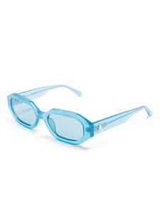 Linda Farrow x  Irene zonnebril met geometrisch montuur - Blauw