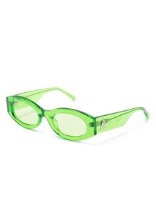 Linda Farrow Berta zonnebril met ovalen montuur - Groen